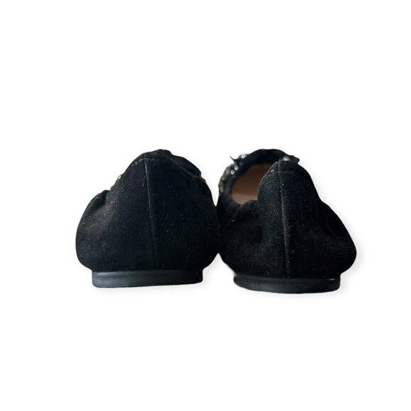 Prada Black Suede Jeweled Ballet Flats, size 39 EU, Original box, dust bag - Picture 5 of 14